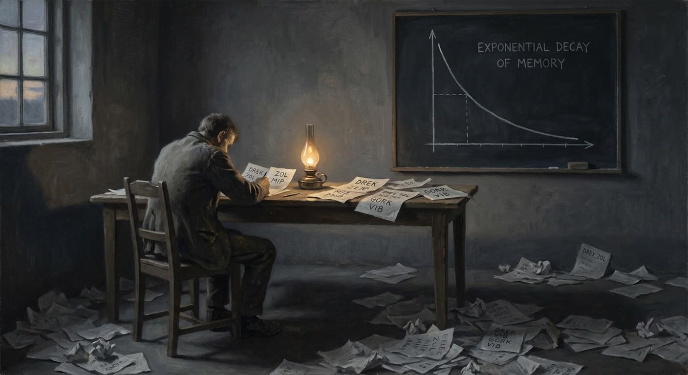 The Forgetting Curve illustration