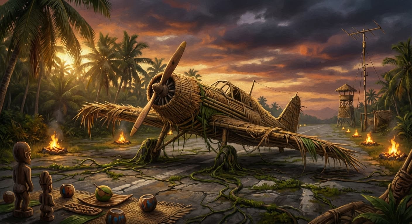 The Gods Who Came by Airplane illustration