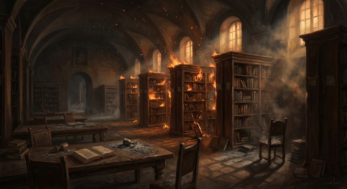 The Library of Burned Books illustration