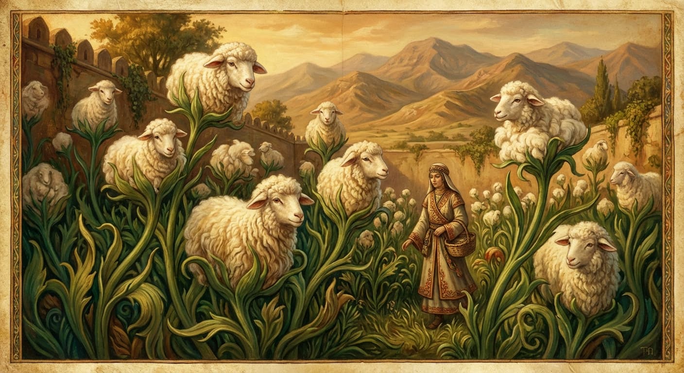 The Vegetable Lamb of Tartary illustration
